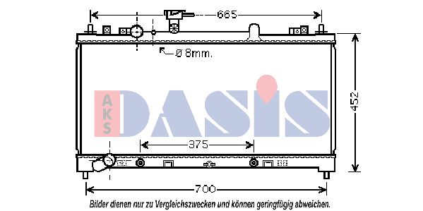 AKS DASIS Radiaator,mootorijahutus 110067N